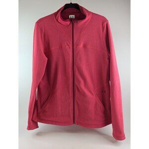 Under Armour Pink Women's Fleece Full Zip Jacket with Pockets – Size XL